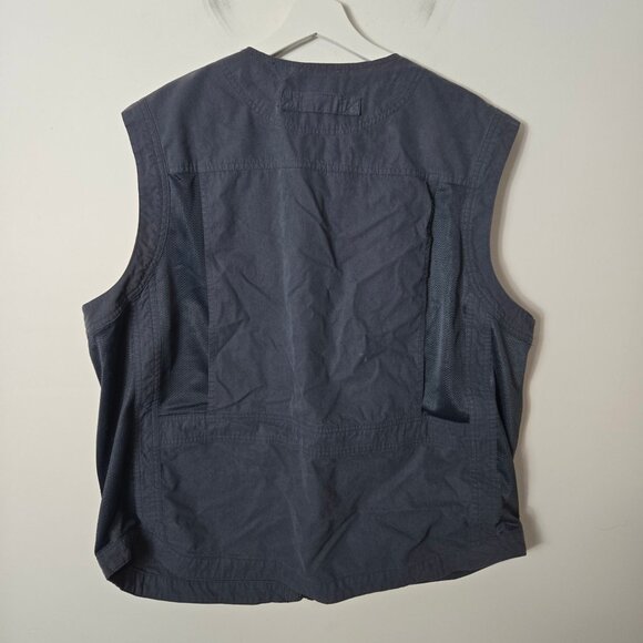 Duluth Trading Men's Size L Fire Hose DuluthFlex Working Man's Vest Blue Canvas - Picture 5 of 11